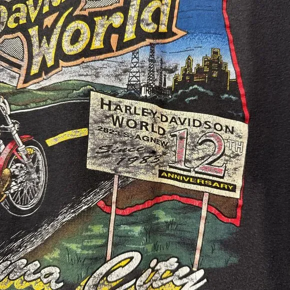 Vintage Oklahoma Harley Davidson tee men's Size M - Picture 5 of 5